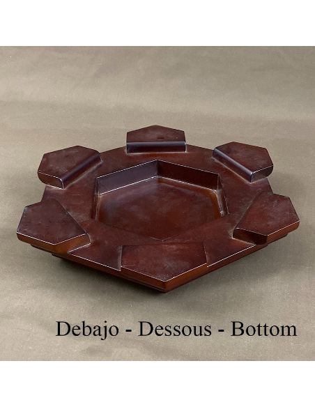 Paire de socle hexagonal en bois 17/13cm