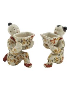 Enfant en porcelaine: Enfants à genoux en paire 13cm -Hiti