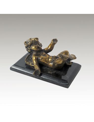 Sculpture en bronze: Ange couché sur le dos