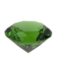 Diamante en vidrio Ø 12cm verde