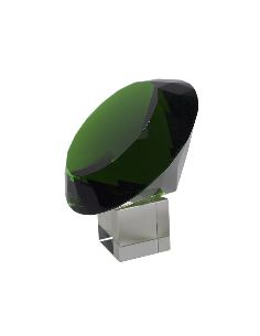 Diamant en verre Ø 15cm vert avec support