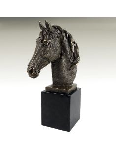 Escultura de Bronce. Cabeza caballo