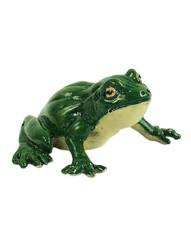 Sculpture en bronze: Grenouille -Peinte