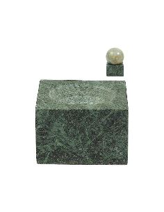 Marbre: Socle 8x8cm pour boule de Ø 08cm -Verde