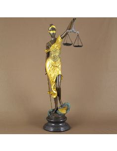 Figura de Bronce Justicia con balanza 100cm (Temis) -Dorada