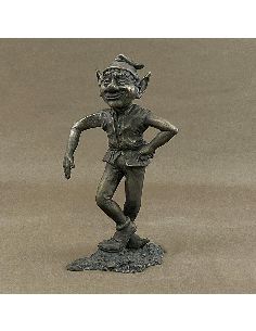 Sculpture en bronze: Lutin 28cm posant